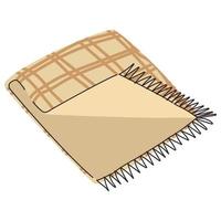 beige geruit plaid tekening. vector illustratie.