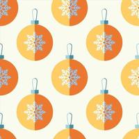 gemakkelijk vector naadloos patroon van vlak Kerstmis snuisterij Aan beige achtergrond voor textiel, achtergronden, wikkels, ansichtkaart. vrolijk Kerstmis en gelukkig nieuw jaar concept
