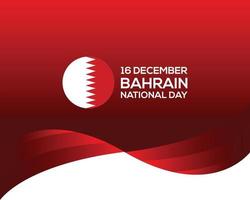 16 december, Bahrein nationaal onafhankelijkheid dag. vlag van bahrein. vector illustratie.