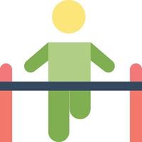 oefening Sportschool gymnastiek- Gezondheid Mens vlak kleur icoon vector icoon banier sjabloon