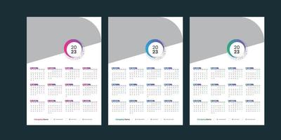 wandkalender 2023 vector