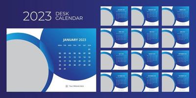 bureaukalender ontwerp 2023 vector