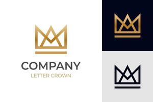 meetkundig creatief kroon logo ontwerp vector symbool elementen met brief ma of ben voor Koninklijk merk logo ontwerp