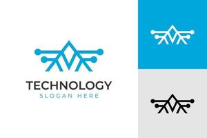 eerste brief een technologie logo gemakkelijk lijn stijl vector symbool ontwerp element voor bedrijf technologie hi-tech wetenschap doolhof icoon