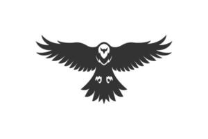 silhouet vector Amerikaans adelaar in vlucht logo ontwerp. vector illustratie