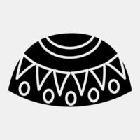 icoon Mexicaans poncho. dag van de dood viering elementen. pictogrammen in glyph stijl. mooi zo voor afdrukken, affiches, logo, partij decoratie, groet kaart, enz. vector