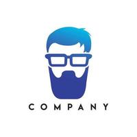 hipster logo, kapper winkel logo vector