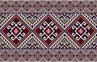 warm toon abstract meetkundig etnisch patroon westers, Amerikaans Indisch verhuur Afrika. voor tapijt, behang, kleding, inwikkeling, batik, stof, tegel, achtergrond, vector illustratie. borduurwerk stijl.