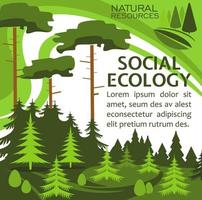 ecologie bescherming banier voor eco levensstijl ontwerp vector