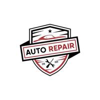 automotive reparatie en onderhoud logo ontwerp insigne, het beste voor auto winkel,garage, Reserve onderdelen logo premie vector