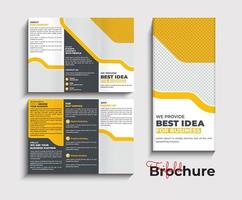 zakelijke bedrijf drievoud brochure sjabloon, creatief en professioneel ontwerp vector