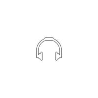 muziek- handset icoon beeld illustratie vector ontwerp