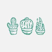 cactus tekening reeks vector illustratie