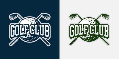 golf logotype sjabloon. modern logo en symbool van sport. wijnoogst en modern concept. fit voor kleding, merk, logo, symbool, banier, insigne, embleem. hoog detail logo. vector eps 10