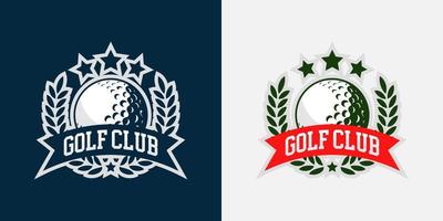 golf logotype sjabloon. modern logo en symbool van sport. wijnoogst en modern concept. fit voor kleding, merk, logo, symbool, banier, insigne, embleem. hoog detail logo. vector eps 10