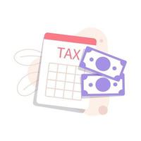 belasting aftrek. concept van belasting rendement, optimalisatie, plicht, financieel accounting vector