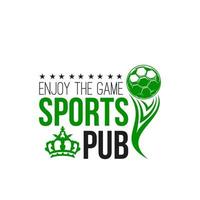 voetbal sport- kroeg of Amerikaans voetbal bier bar vector icoon