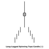 met lange benen spinnen tops kaars - wit en zwart - ronde vector