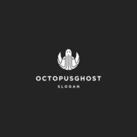 Octopus geest logo icoon vlak ontwerp sjabloon vector