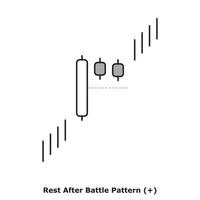 rust uit na strijd patroon - wit en zwart - ronde vector