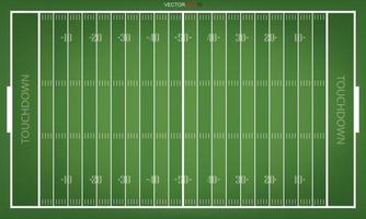 top keer bekeken van Amerikaans Amerikaans voetbal veld. vector gras patroon voor sport achtergrond.