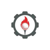 golf brand uitrusting vorm concept logo sjabloon ontwerp vector. brand en golf bal logo ontwerp icoon. vector