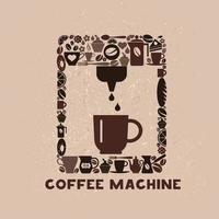 koffie machine icoon reeks van klein pictogrammen. vector