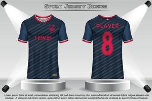 voetbal Jersey mockup Amerikaans voetbal Jersey ontwerp in de studio sublimatie voor sport t overhemd ontwerp verzameling voor racen, wielersport, gamen, motorcross vector