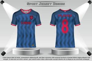 voetbal Jersey mockup Amerikaans voetbal Jersey ontwerp in de studio sublimatie voor sport t overhemd ontwerp verzameling voor racen, wielersport, gamen, motorcross vector