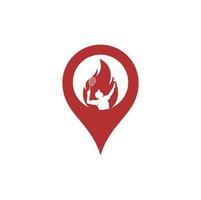 brand en tennis speler GPS vorm logo icoon ontwerp sjabloon. tennis sport- vector logo ontwerp.