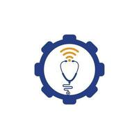 stethoscoop Wifi uitrusting vorm logo icoon ontwerp. stethoscoop met Wifi signalen icoon vector