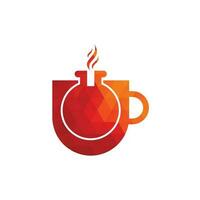 koffie laboratorium logo ontwerp sjabloon. vector