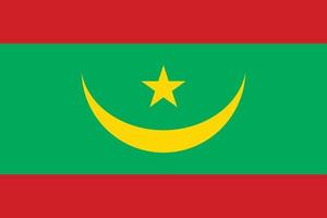 de nationaal vlag van mauritania vector illustratie