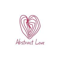 abstract liefde en hart logo van lijnen. vector