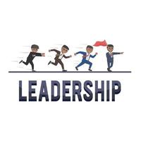bedrijf Afrikaanse leiderschap ontwerp karakter met tekst vector