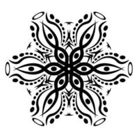 monochroom circulaire meetkundig ornament. ronde mandala. vector