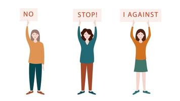 Dames protest illustratie vector