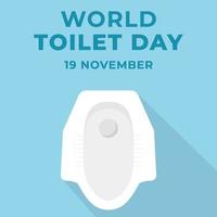wereld toilet dag in vlak ontwerp illustratie vector