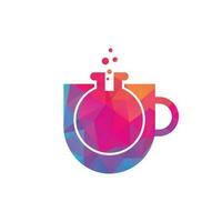 koffie laboratorium logo ontwerp sjabloon. vector
