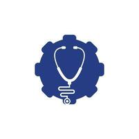 stethoscoop uitrusting vorm concept logo. medisch icoon. Gezondheid symbool. vector