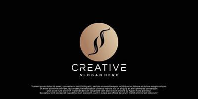 haar- logo ontwerp met concept creatief premie vector