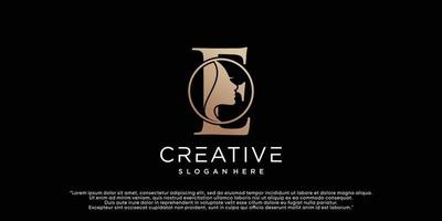 brief e logo ontwerp met creatief concept premie vector