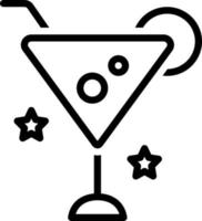 lijn icoon voor martini vector
