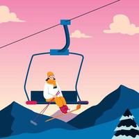 ski toevlucht illustratie vector