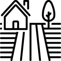 lijnpictogram voor boerderij vector