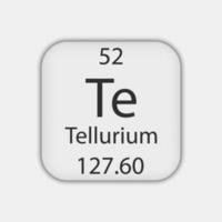 telluur symbool. scheikundig element van het periodiek systeem. vectorillustratie. vector