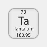 tantaal symbool. scheikundig element van het periodiek systeem. vectorillustratie. vector