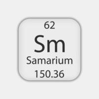 samarium-symbool. scheikundig element van het periodiek systeem. vectorillustratie. vector