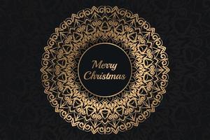 Kerstmis luxe mandala ontwerp achtergrond pro vector