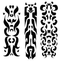tatoeëren of borstel ontwerp met een tribal thema vector
